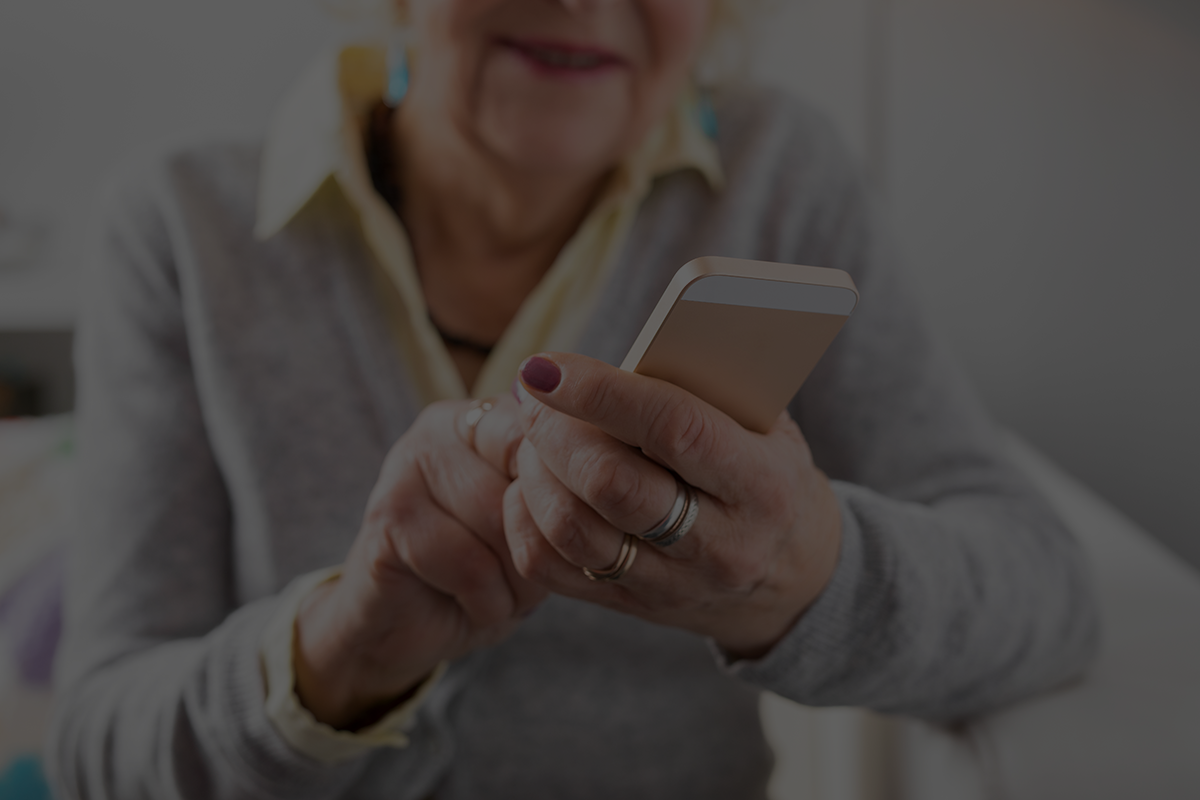 Hands holding phone